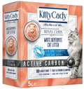 KittyCady N° 01 Active Carbon aktif karbonlu kokusuz beyaz bentonit kedi kumu 5L kutu